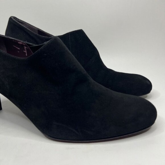STUART WEITZMAN Made in Spain 🇪🇸 Black Suede Pumps Chunky Heel OW88728 Sz 10‎ - Picture 4 of 16